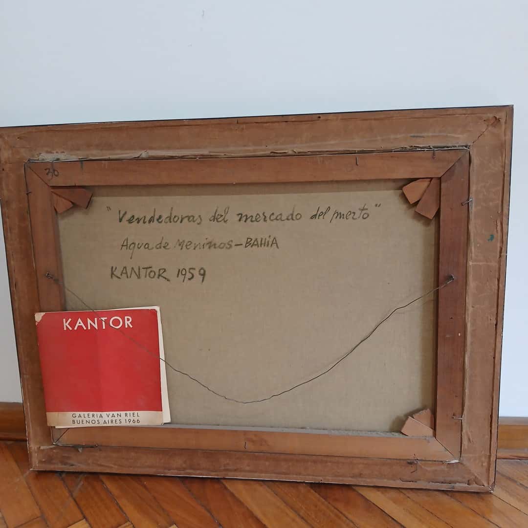 Óleo "Vendedoras del mercado del puerto", M. Kantor