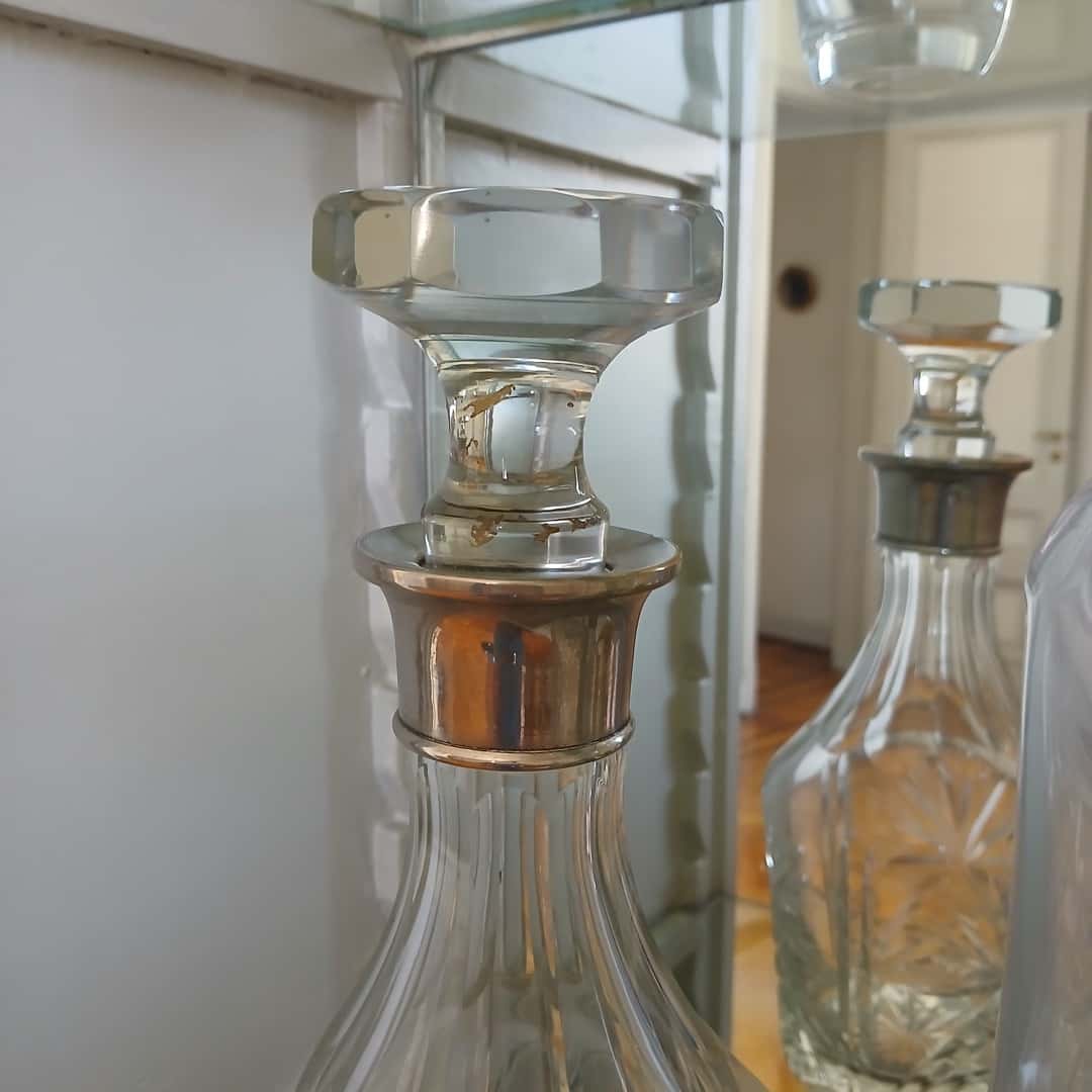 Botellón y jarra en cristal