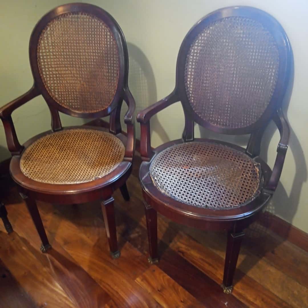 Par de sillones 1 cuerpo estilo inglés