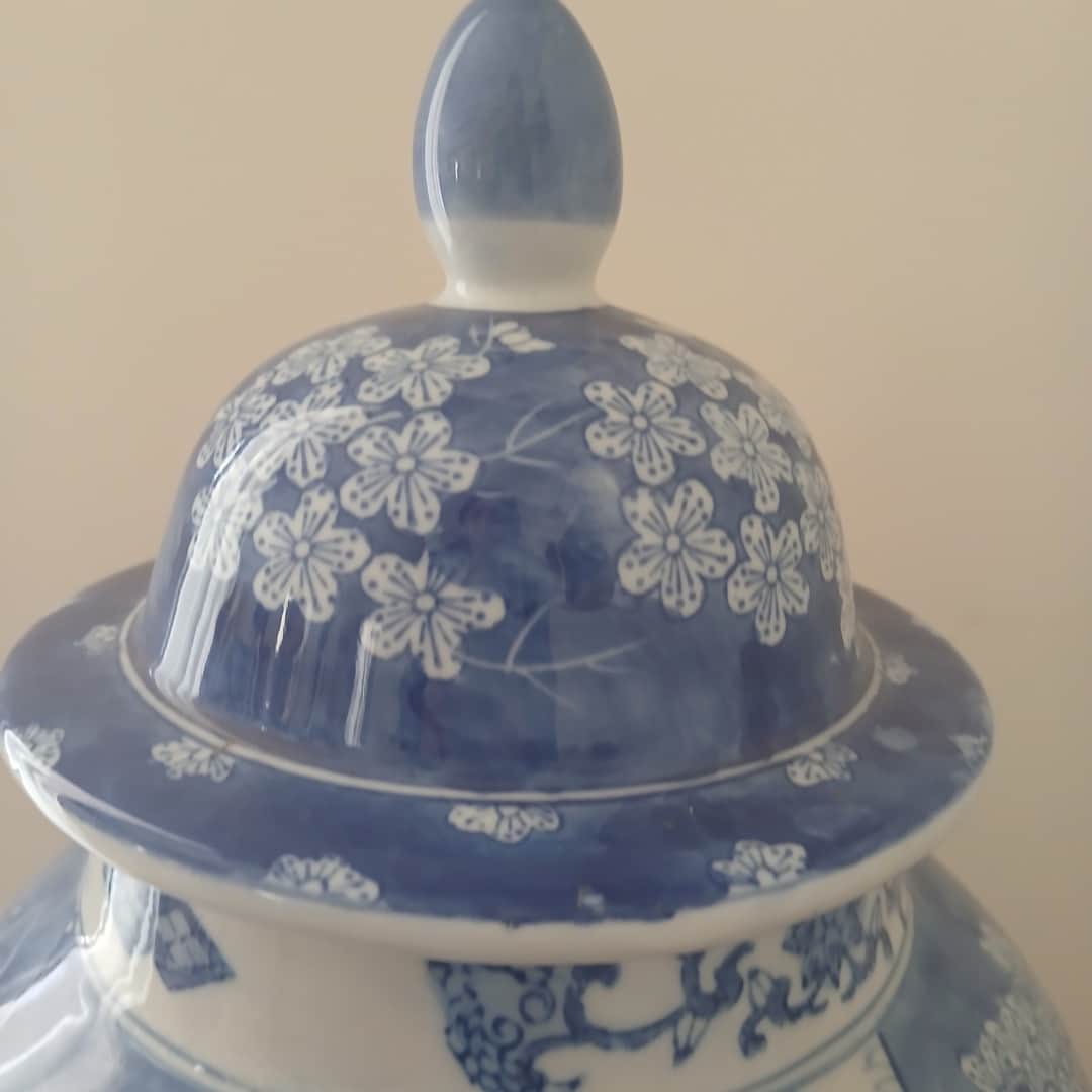 Potiche oriental azul