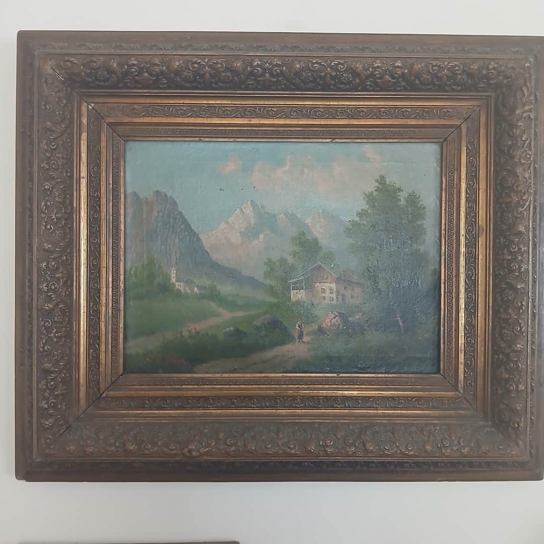Óleo "Paisaje montaña"