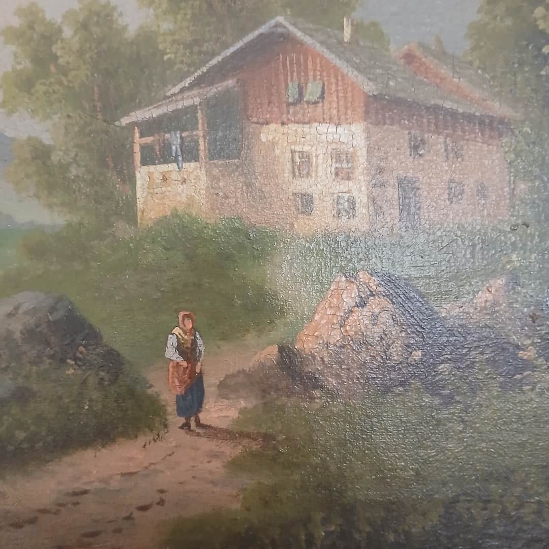 Óleo "Paisaje montaña"