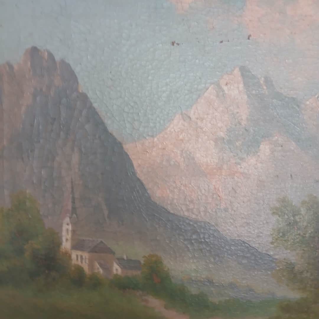 Óleo "Paisaje montaña"