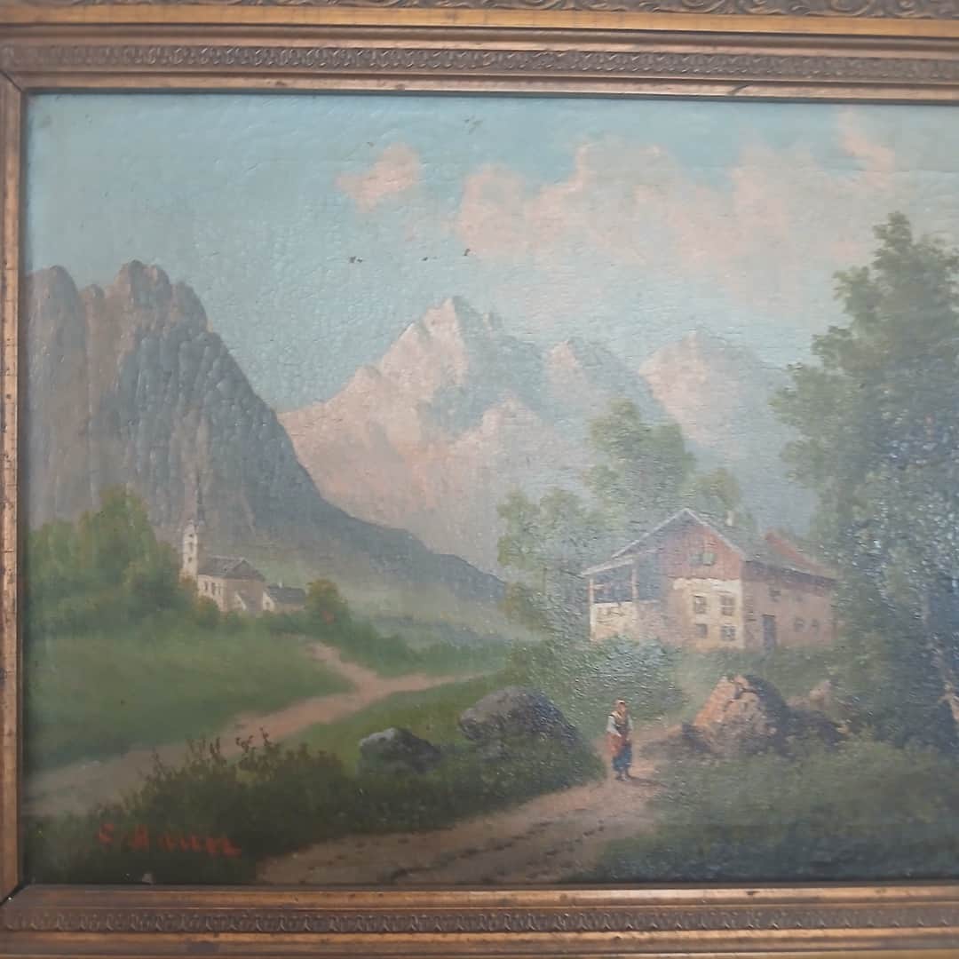 Óleo "Paisaje montaña"