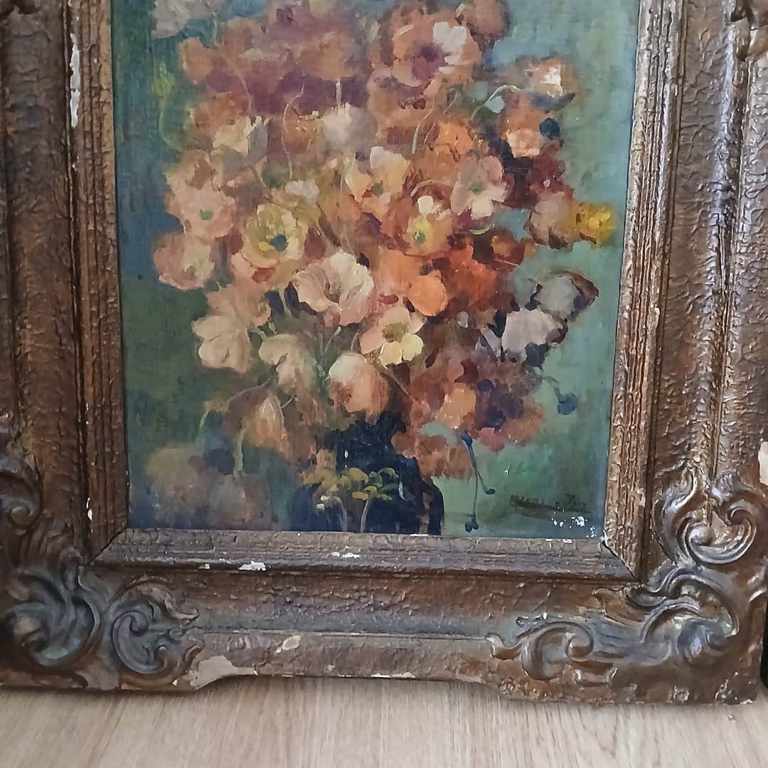 Óleos "Motivo floral", Helena de Jara