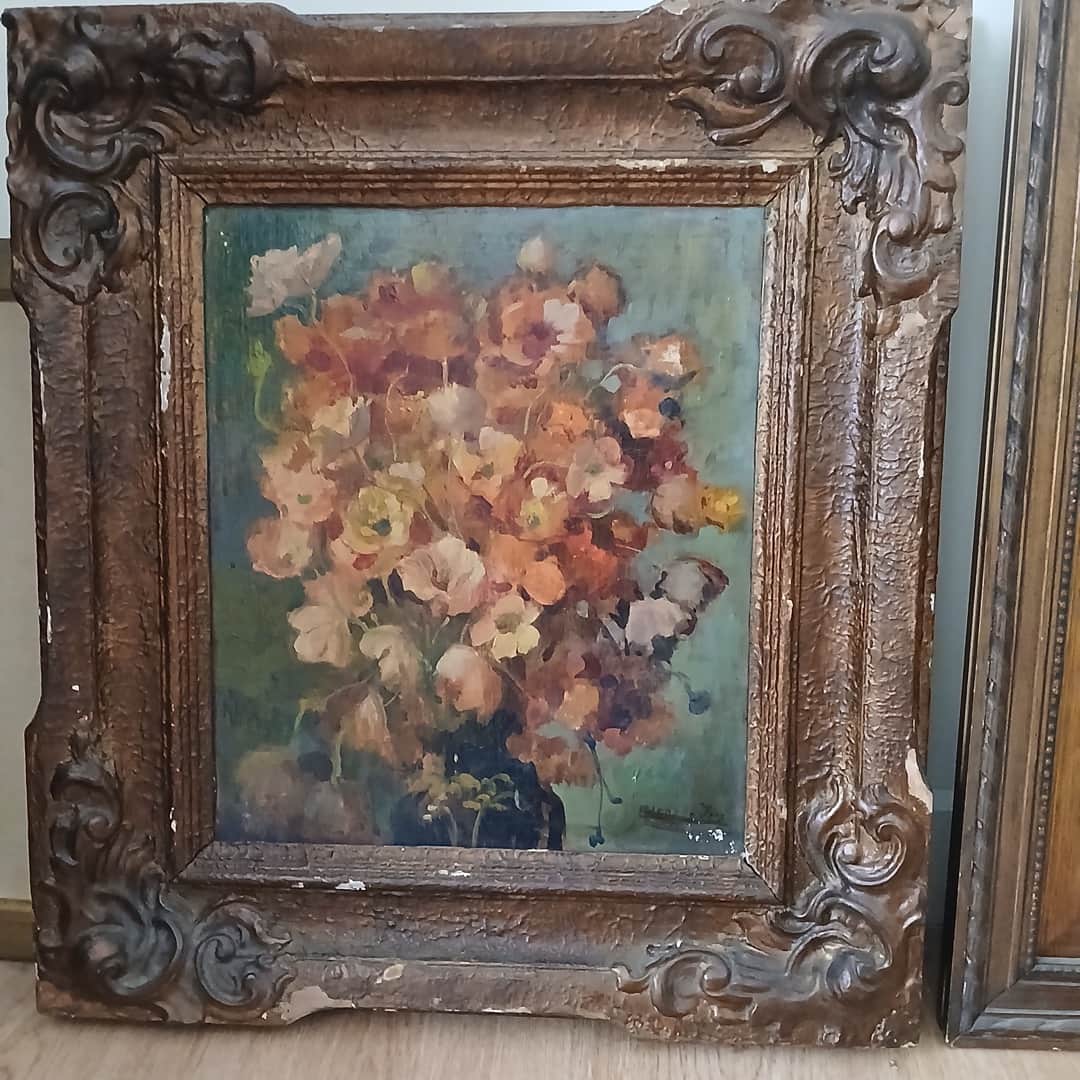Óleos "Motivo floral", Helena de Jara