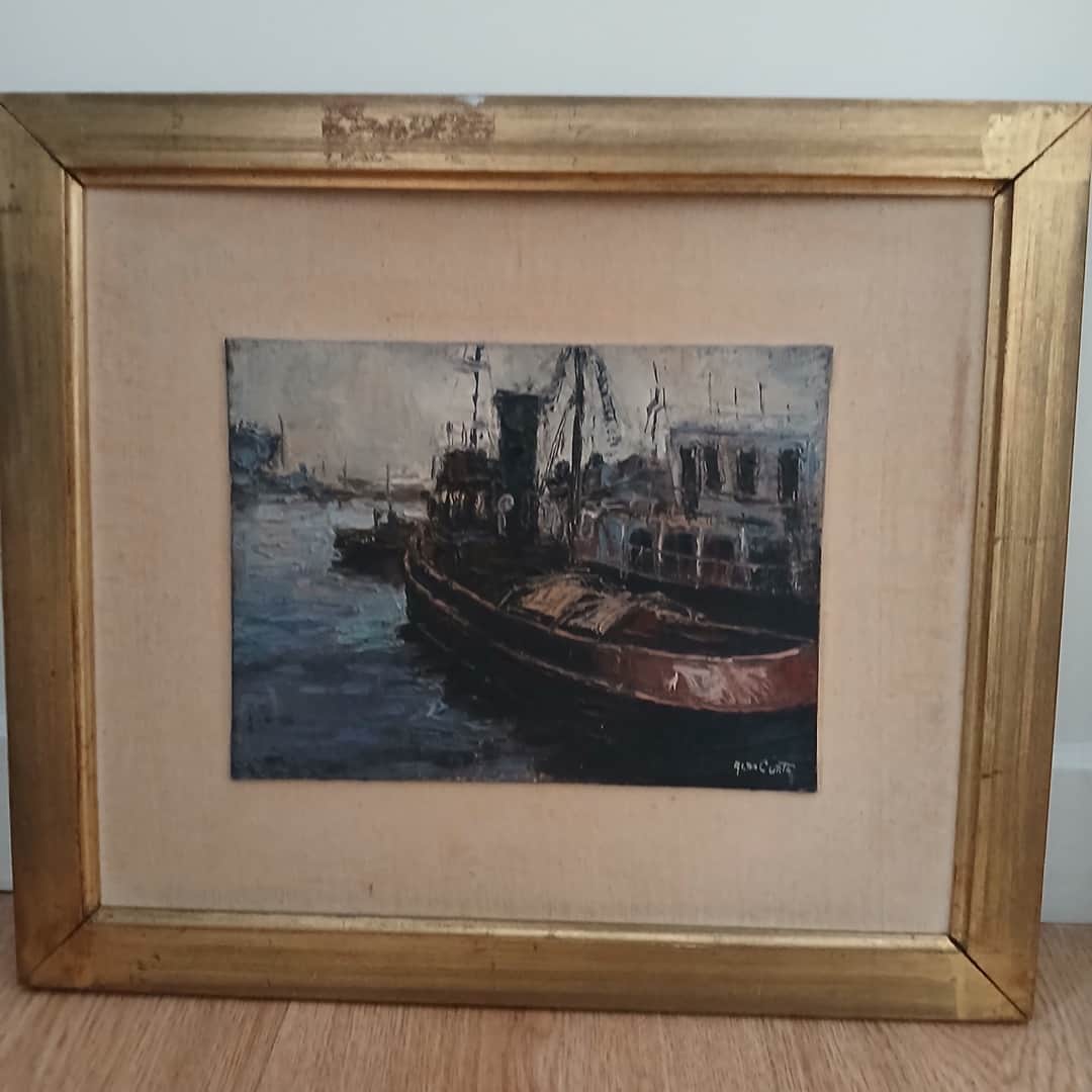 Óleo "La Boca", Aldo Curto