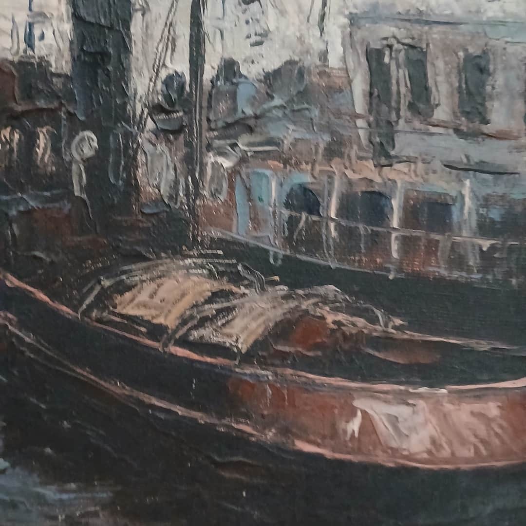 Óleo "La Boca", Aldo Curto
