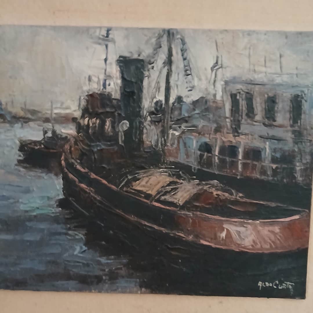 Óleo "La Boca", Aldo Curto