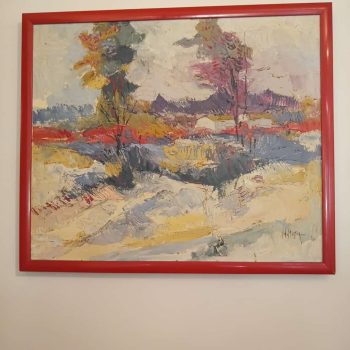 Óleo "Paisaje", Mujica