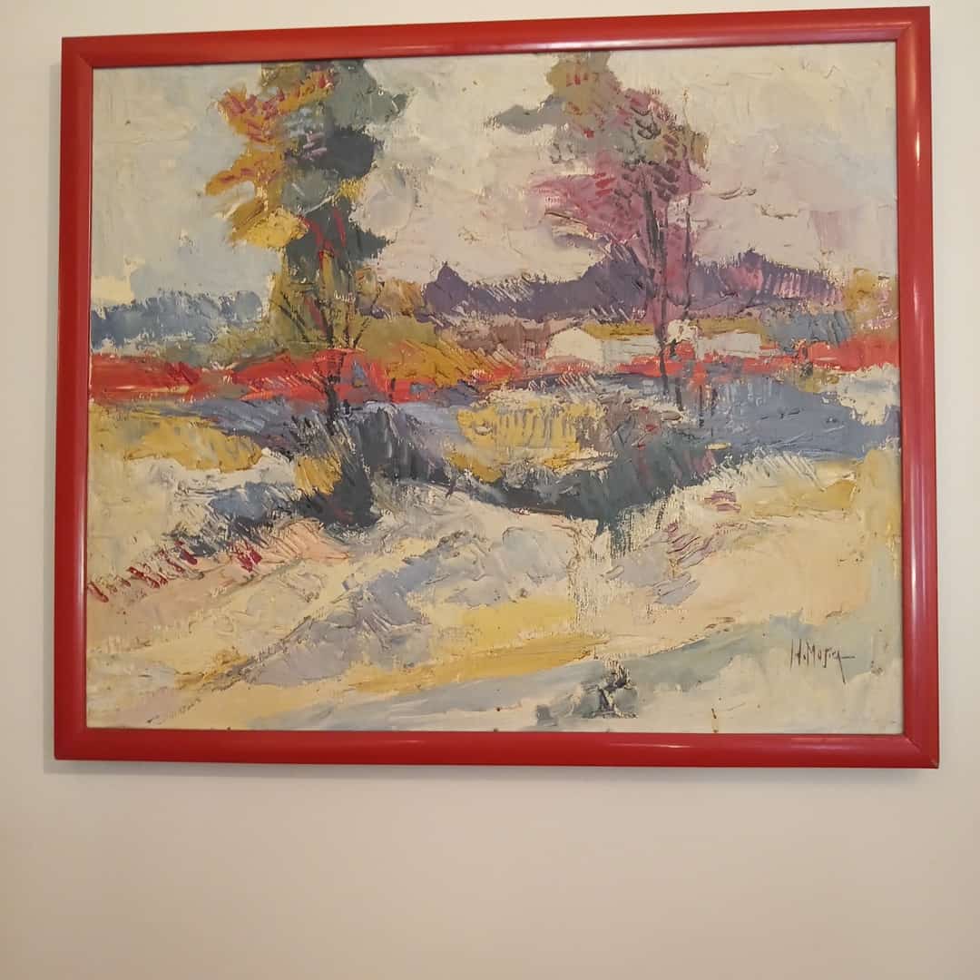 Óleo "Paisaje", Mujica