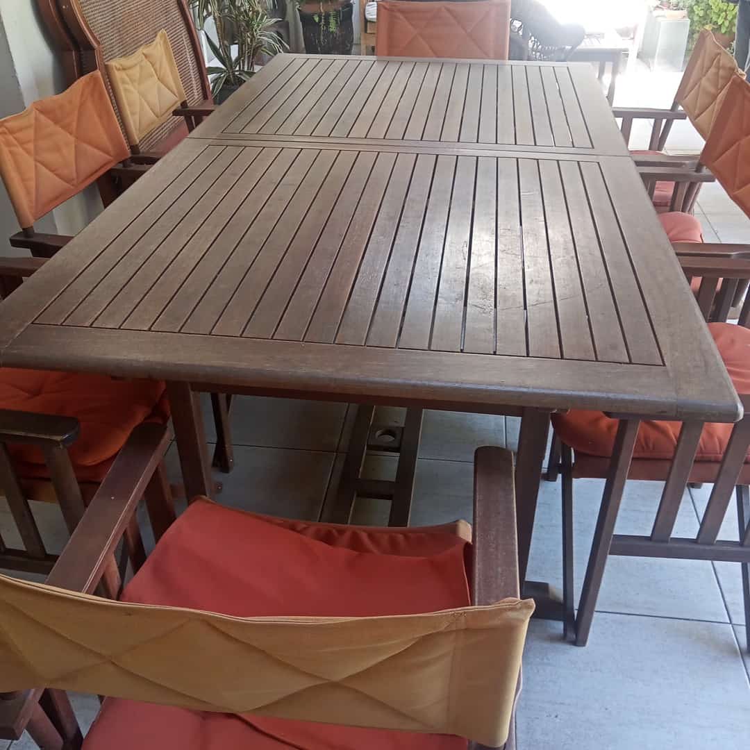 Juego de exterior en teka